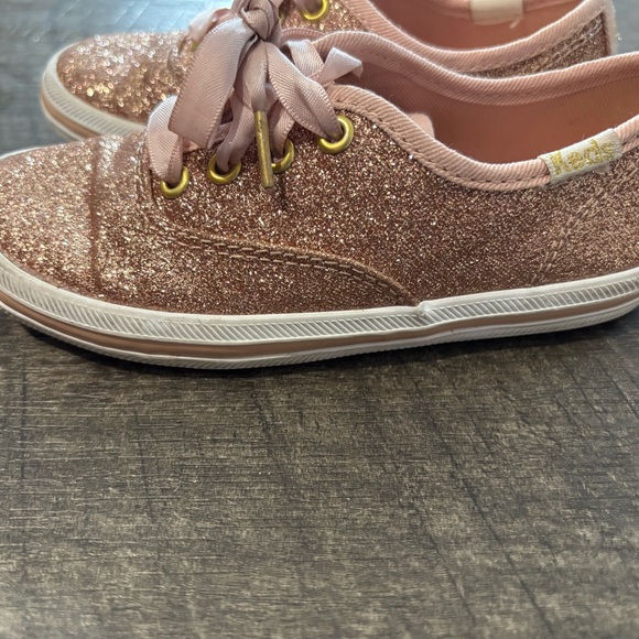 Kate Spade Keds Pink Glitter Kids Sneakers - Picture 5 of 5